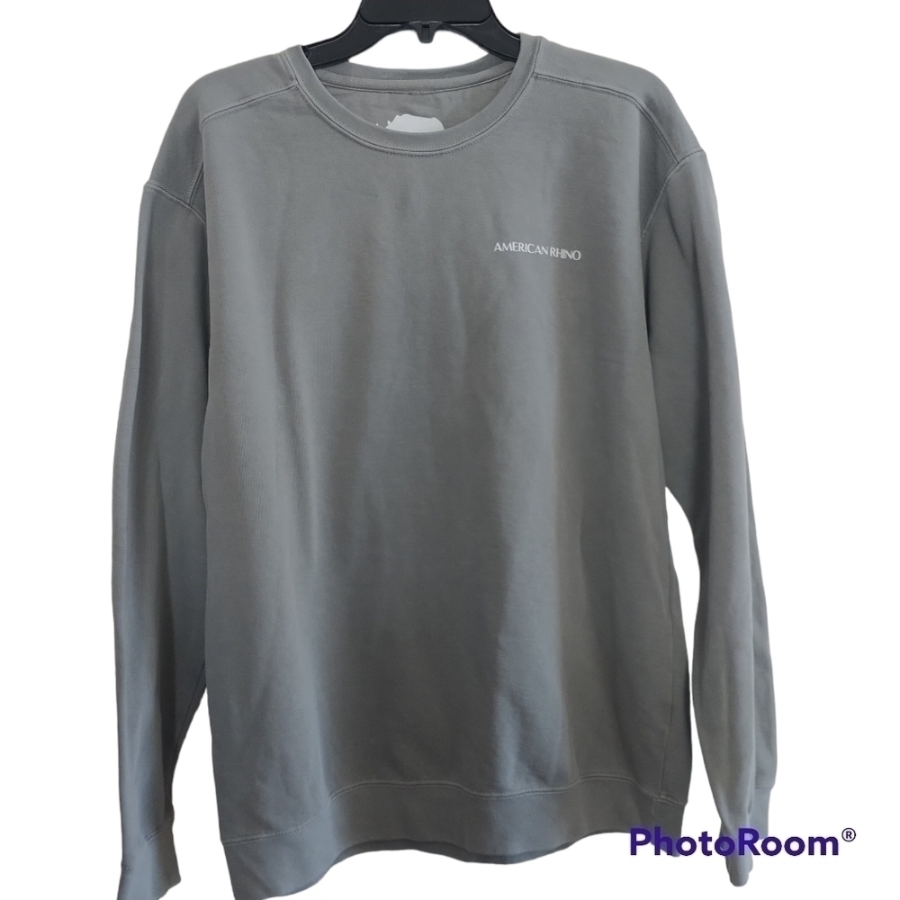 American Rhino Flag Sweatshirt Gray S